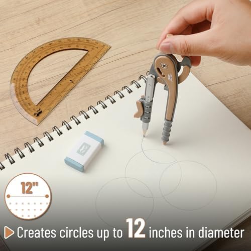 Mr. Pen- Geometry Compass and Protractor Set, 6 Inch Compass