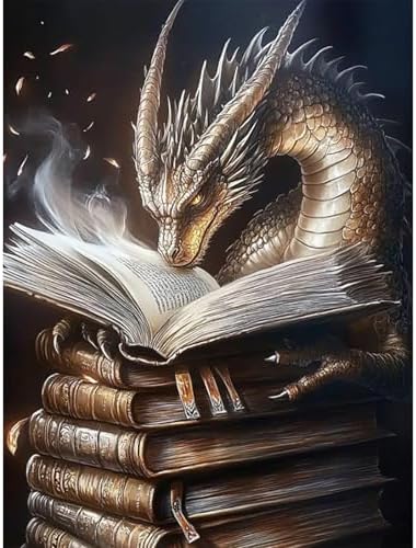 Diamond Art Kits for Adults, Dragon Diamond Painting Kit, 12 x 16 Inch