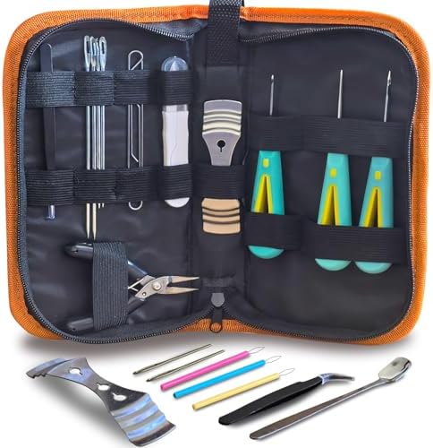 Candle Making Kit for Adults Beginners with Storage Bag, Candle Making Supplies Used for Punching and Inserting Candle Mold Wicks, Candle Making Tools Including Punching Needle with Hook and Large Eye