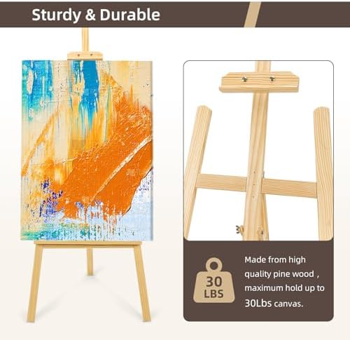 Adjustable Wooden Painting Easel, Art Easel Stand
