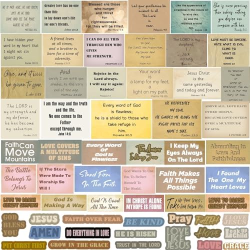 300pcs Vintage Bible Verse Stickers, Christian Bible Quote Stickers