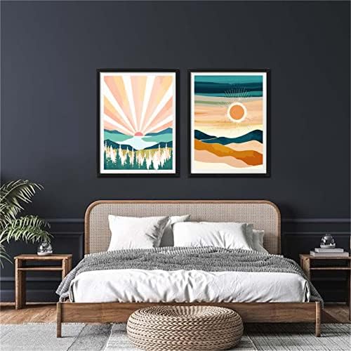 YANXIN Paint by Numbers Kit for Adults Beginners 2 Pack Rolled Paint by Numbers on Canvas for Creative Wall Art Home Decoration with Nice Gift Box 12x16 inch 5758