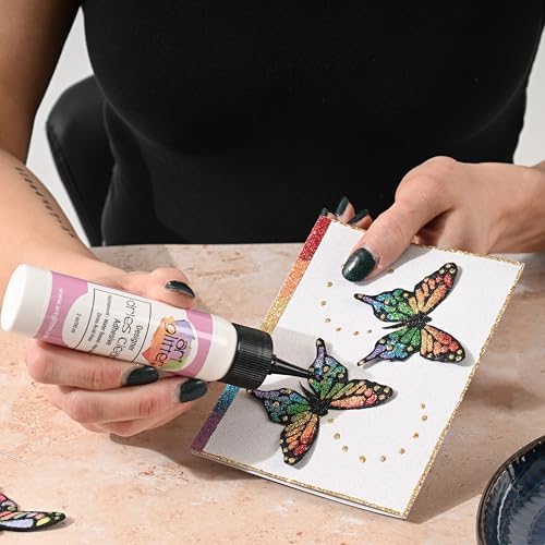 Art Institute Glitter Designer Dries Clear Craft Glue, 2oz Bottle