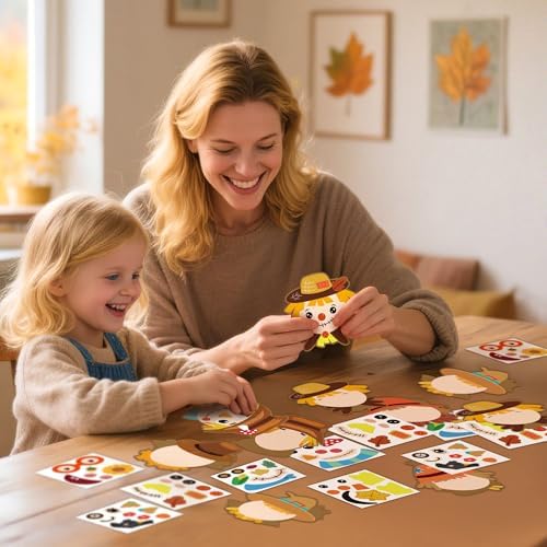 Haooryx Make Your Own Scarecrow Decoration Autumn Sticker Craft Kit