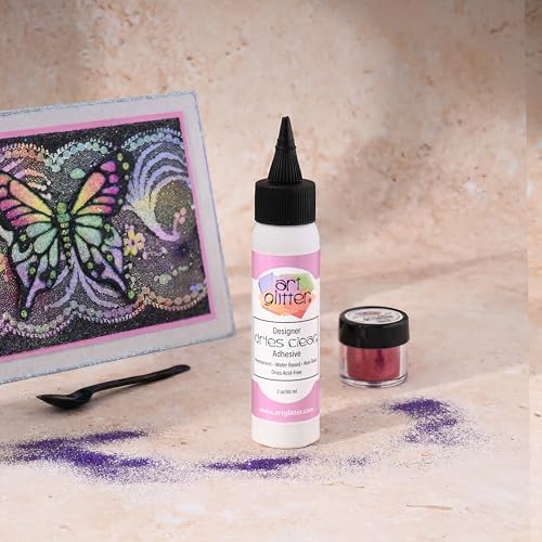 Art Institute Glitter Designer Dries Clear Craft Glue, 2oz Bottle