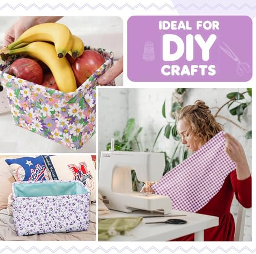 Aubliss 8pcs Fat Quarter Fabric Bundles (100% Cotton - 20'' x 20'')