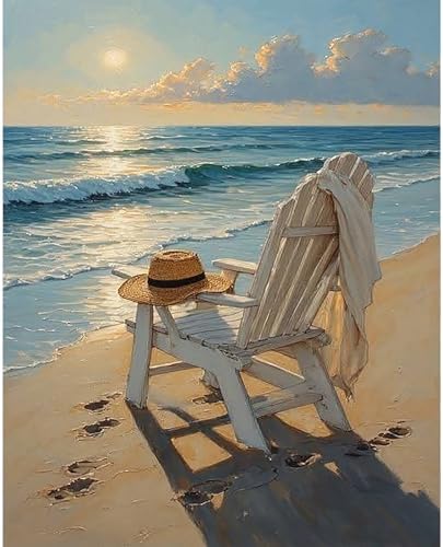 Dawnsphere Beach Paint by Numbers Kit for Adults Without Frame 16x20 in