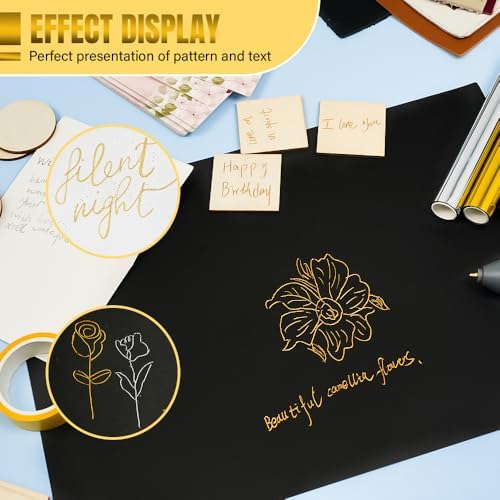 30Pcs Hot Foil Embossing Pen Set with Foil Quill Pen with 4 Size Metal Tips