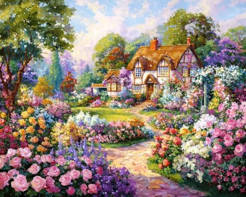TELMOXA Garden Paint by Numbers Kit for Adults, 16x20 in