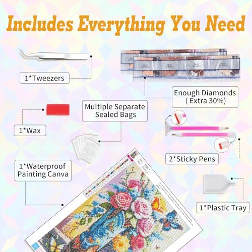 Cowboy Boots Diamond Art Kits for Adults Beginners 12x16 in, DIY Craft Gift