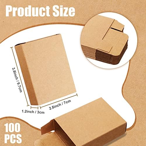 Gersoniel Kraft Soap Boxes Soap Making Kit 3.8x2.8x1.2,Brown