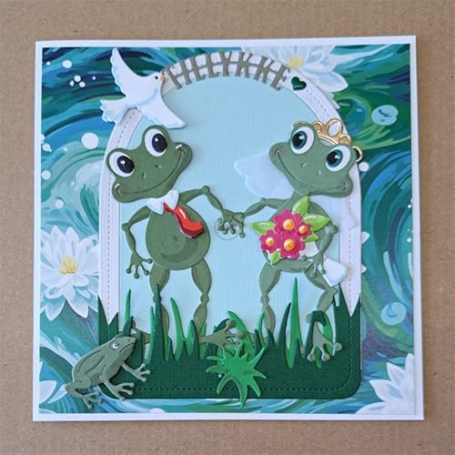 Patchwork Animal Frogs Metal Cutting Dies for Card Making