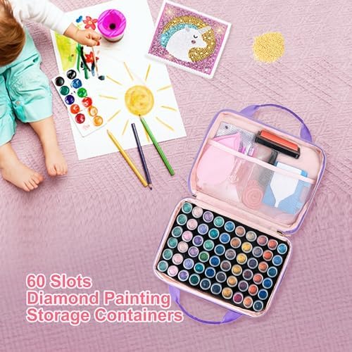 Leudes Diamond Art Storage Painting Case 60 Slots Bead Art Kits for Adults