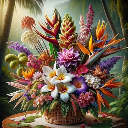 Xylogist Flowers Diamond Art Kits for Adults, 5D Diamond Painting Flowers