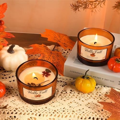 CONNOO 15 Pack 4oz Amber Glass Candle Jars with Airtight Bamboo Lids