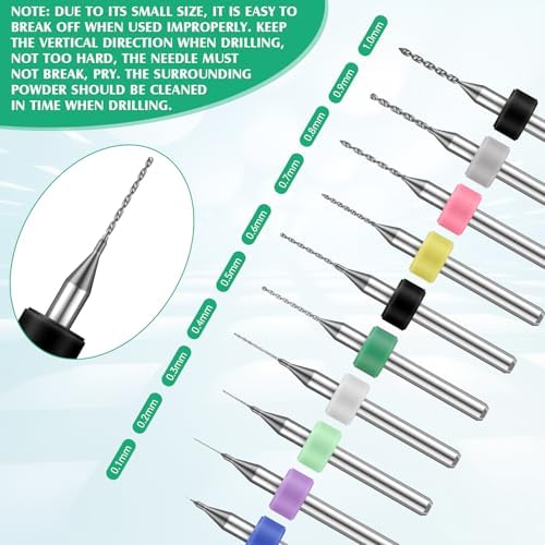 Mudder 57 Pcs Micro Drill Bits & Pin Vise Set 0.1-3mm, Silver