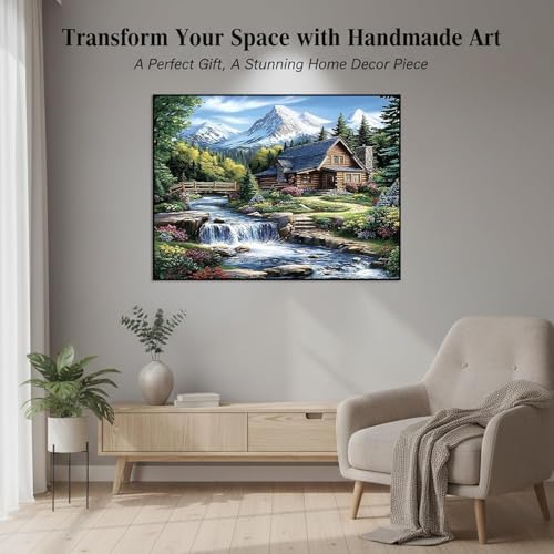 WNPOKN Cabin Diamond Art Kits for Adults 16 x 12 inch