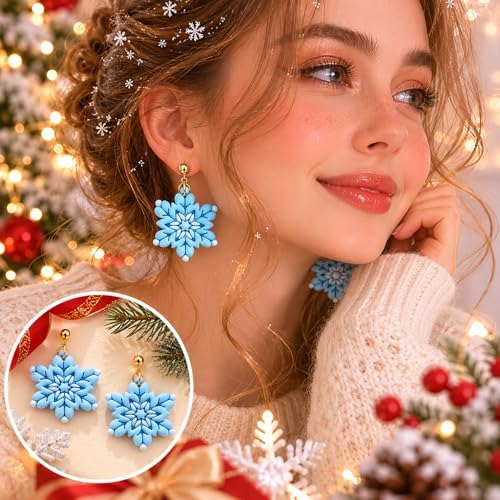 13 Pcs Holiday & Woodland Polymer Clay Cutters Set - Mushroom, Snowflake, Christmas Tree & Animal Shaped Clay Cutters for Polymer Clay Jewelry Making, Perfect Christmas & Animal Lover Gift