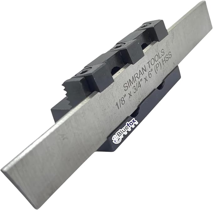 Lathe Adjustable Type Parting Cut Off Tool Holder 10mm Shank With 3/4" HSS Blade | Metal Lathe machine | T Type Cut Off Quality | Steel Tool - Hardened and Precisely Ground