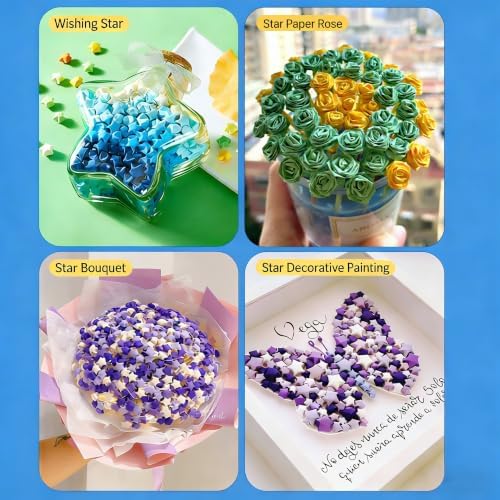 1350 sheets Origami Stars Papers Package DIY Paper - 4 Colors