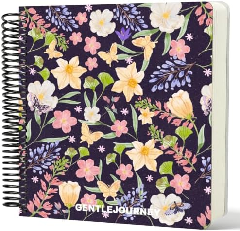 Hardcover Sketchbook,7.2"x8.3" Spiral Bound Drawing Pad,Violet Haze Garden