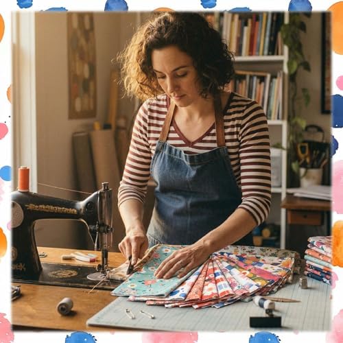 HunnmingRe 20 Pcs 10''x10'' Vintage Floral Quilting Fabric Square Meadow Flower Precuts Quiltted Fabric Retro Wildflower Plaid Printed Patchwork Strips for Spring Holiday DIY Material Sewing Craft