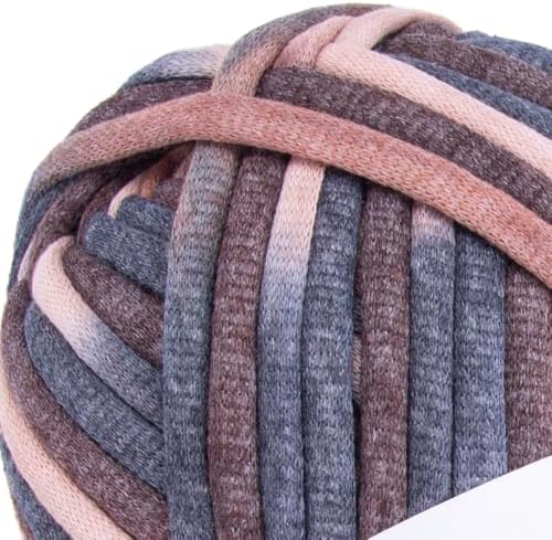 YarnArt Cord Rainbow Yarn - Cotton Polyester Crocheting and Knitting Yarn - Home Decoration Yarn for Baskets, Doormats, Rugs, Supla, Cushions, Blankets, Bags,Super Bulky #6, (1 Skein) (928)