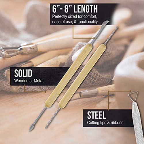 U.S. Art Supply Pottery & Clay Tools Set (14-Piece)