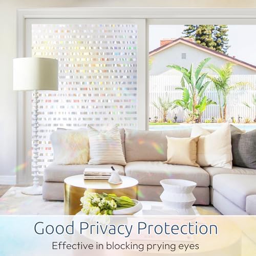 rabbitgoo Window Privacy Film Decorative, 35.4" x 157.4"