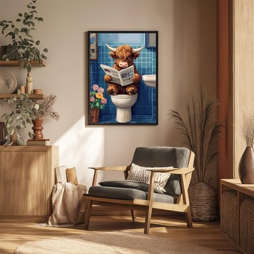 Reivworl Cow Diamond Art Kits for Adults Beginner 12×16 inch