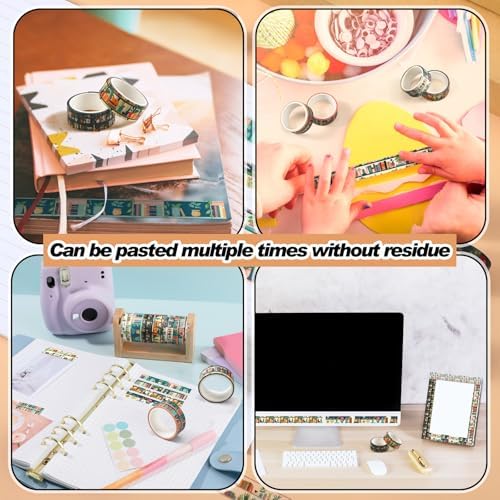 24 Rolls Book Washi Tape Back to School Crafting Gifts, Plants