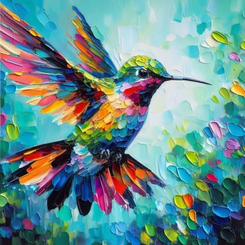 AIBOERL Animal Hummingbird Paint by Numbers Kit for Adults Beginners