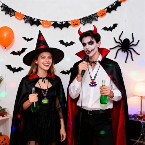 YGEINIT 24 Set Halloween Crafts Bead Necklace Making Kit