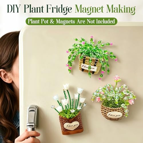 VvLons Beaded Plant Kit, Green Beads for Beaded Plants