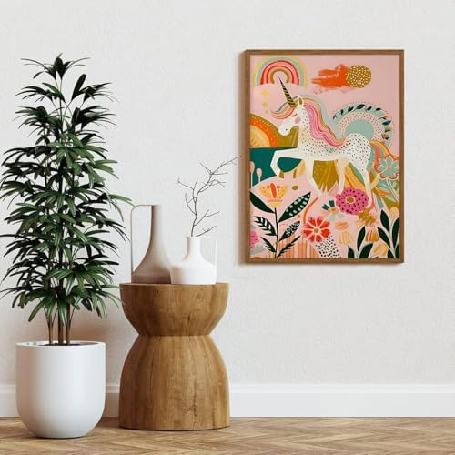 Unicorn Flower Garden Diamond Art Kits for Adult Diamond Painting Kit