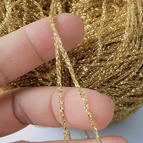 100gram DIY Wine Red Lurex Thread Shining Yarn Glitter Sparkle Yarn Metal Yarn DIY Fancy Sparkle Yarn Crochet Knitting Sweater Scarf Bag Yarn Accessory Yarn