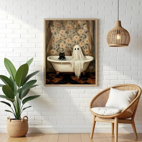 VeGuude Halloween Diamond Art Kits for Adults Home Wall Decor Gift 12x16In