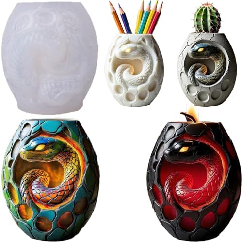Snake Egg Epoxy Resin Molds Silicone, Animal Planters Candle Molds