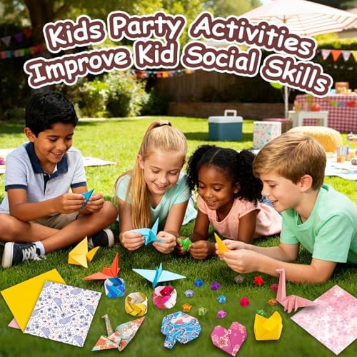 hapray Japanese Origami Paper & 360 Flash Star Origami Kit for Kids 5-12