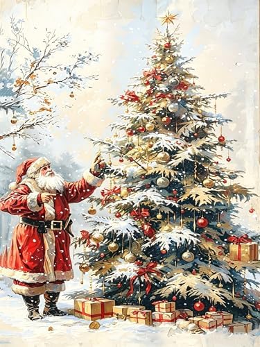 Christmas Diamond Art Kits for Adults,Christmas Tree Diamond Painting