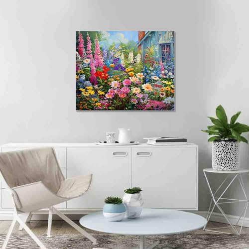 DYAIANGMU Flower Paint by Numbers Kit for Adults Beginners 19.6X15.7 inch