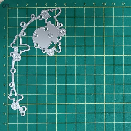 Scrapbooking Die-Cuts, Layer Frame Net Set Metal Cutting Dies for Card Making, Paper Craft Template, Background Embossing Stencils, DIY Album Décor (Butterfly Lace-5.2x11.7cm)