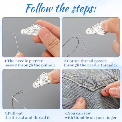 Amabro 56Pcs Travel Sewing Kit Portable Compact Emergency Needle Thread Box