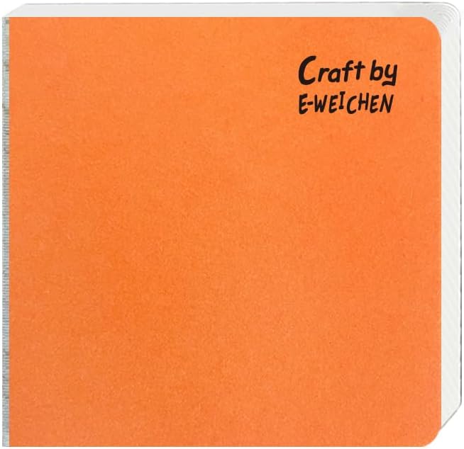 Square 3.9X3.9 300gsm Portable Fine Textures Watercolor Paper Pad Journal 60pgs (30 Sheets) Travel Size for Calligrapher Watercolor Sketch Book Water Color Paper Notebook. Orange