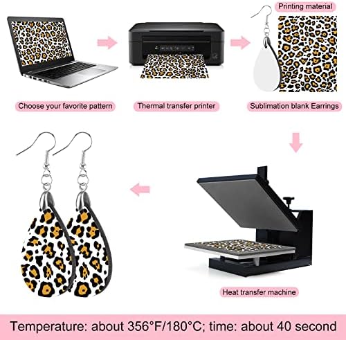 FEPITO 30pcs Sublimation Blank Earrings Kit with Hooks, Rings, Buckles, Cards & Bags for DIY Jewelry Making