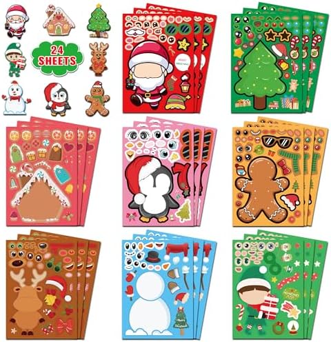 Stocking Stuffers for Kids,Christmas Stickers,DIY Christmas Crafts for Kids