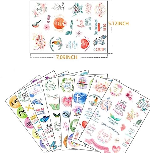24 Sheets Inspirational Christian Stickers for Journaling, Bible Stickers