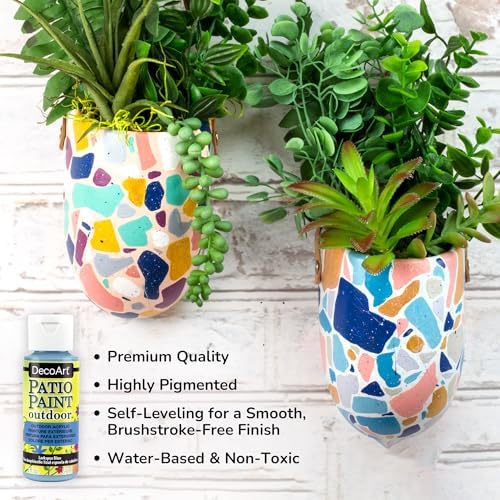 DecoArt ACRYLIC PATIO PAINT FAN FAVORITES SAMPLER SET, Assortment, 2 Fl Oz (Pack of 18)