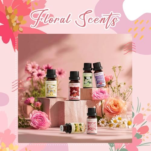 SALKING Floral Essential Oils Set, Premium Pure and Natural Diffuser Oil