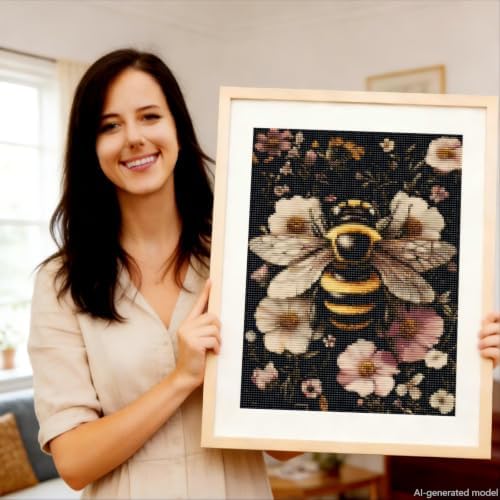TOPCLTV Bee Diamond Art Kits for Adults, Honeybee Diamond Painting Kits